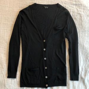 Theory black buttoned cardigan - 100% merino wool